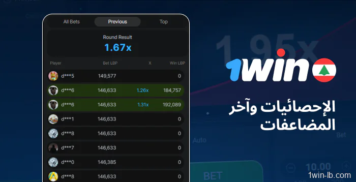 اطلع على الجولات السابقة والإحصائيات في 1Win Aviator
