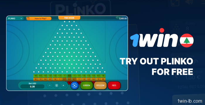 Play Plinko demo for free on 1Win Lebanon