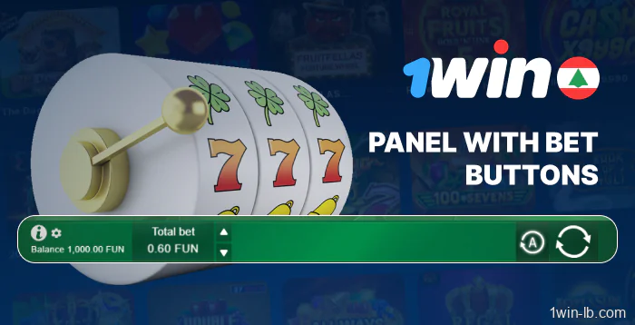 Betting control panel in 1Win slot games