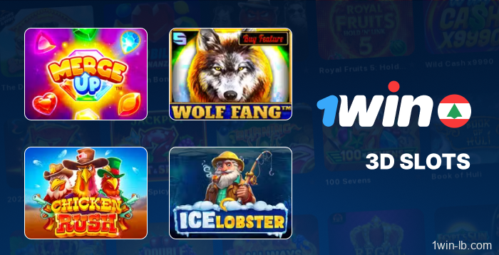 3D slot games available on 1Win