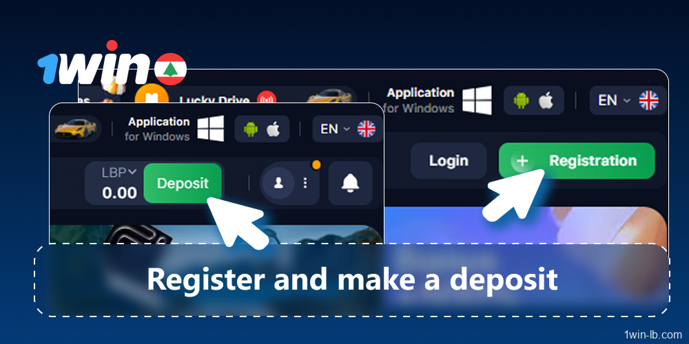 Register on 1Win and deposit Lebanese pounds