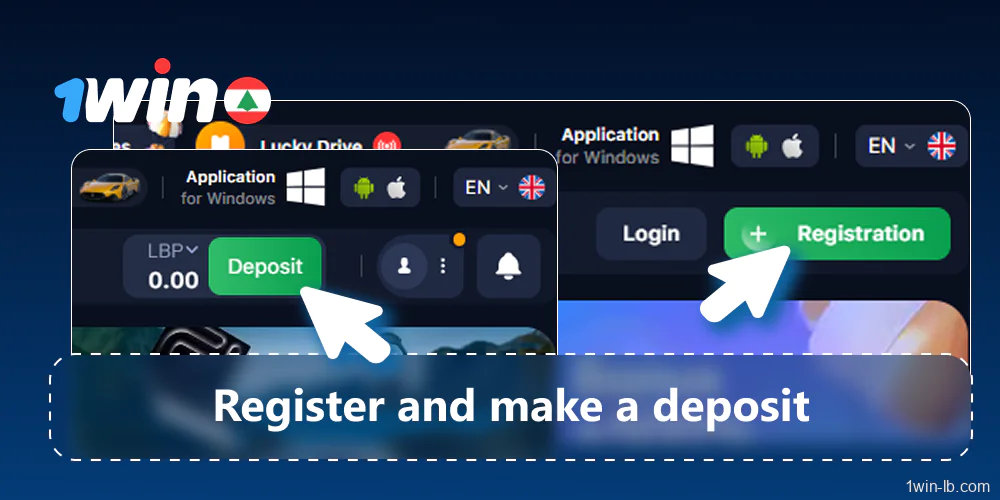 Register on 1Win and deposit Lebanese pounds