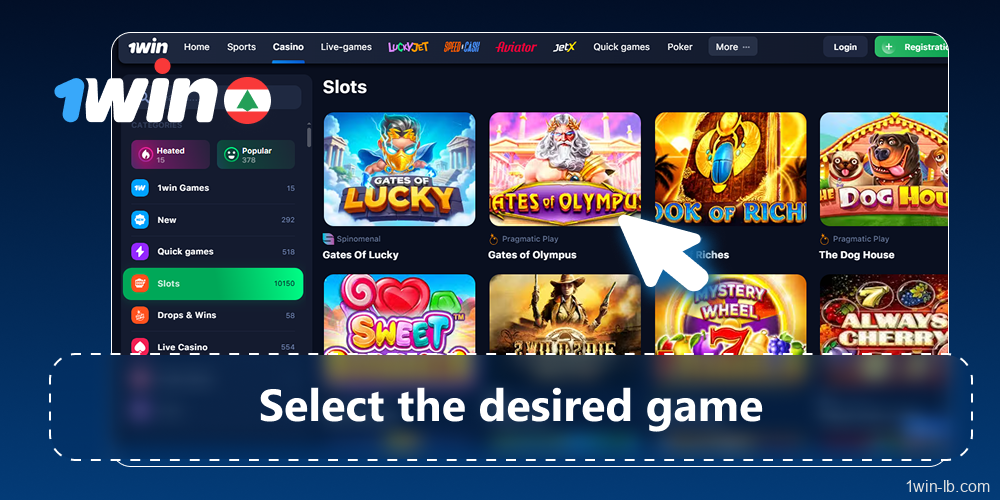 Pick a slot game to play