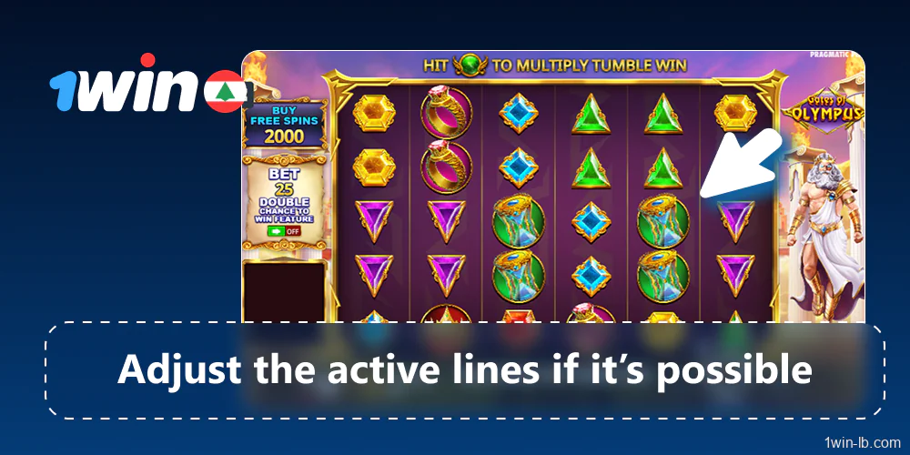 Adjust active paylines if applicable