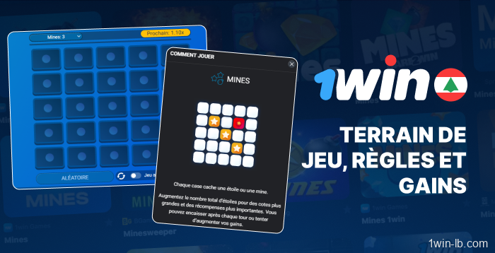 Règles et terrain de jeu de 1Win Mines au Liban