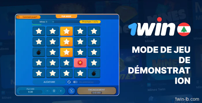 Jouez à Mines en version démo sur 1Win Liban