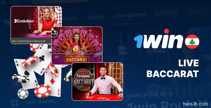 Live baccarat games at 1Win