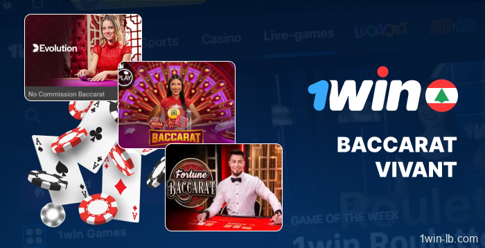 Jeux de baccarat en direct sur 1Win