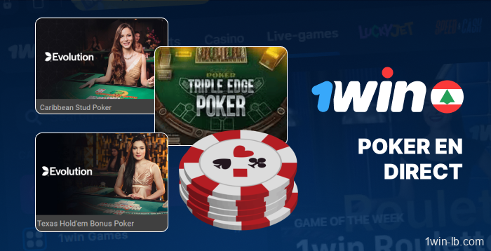 Jouer au poker en direct sur 1Win Liban