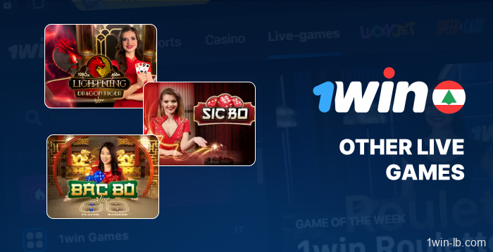 Additional live games at 1Win platform