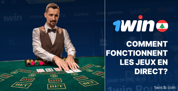 Fonctionnement des jeux en direct sur 1Win Liban