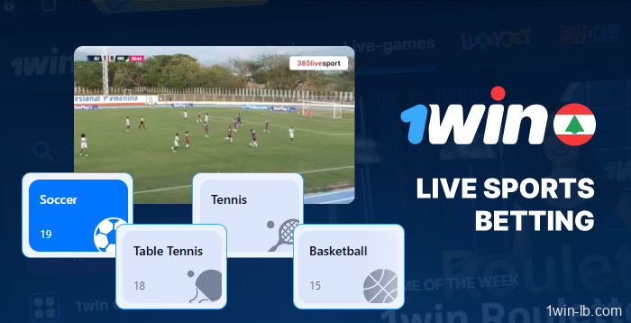 Live sports betting available on 1Win Lebanon
