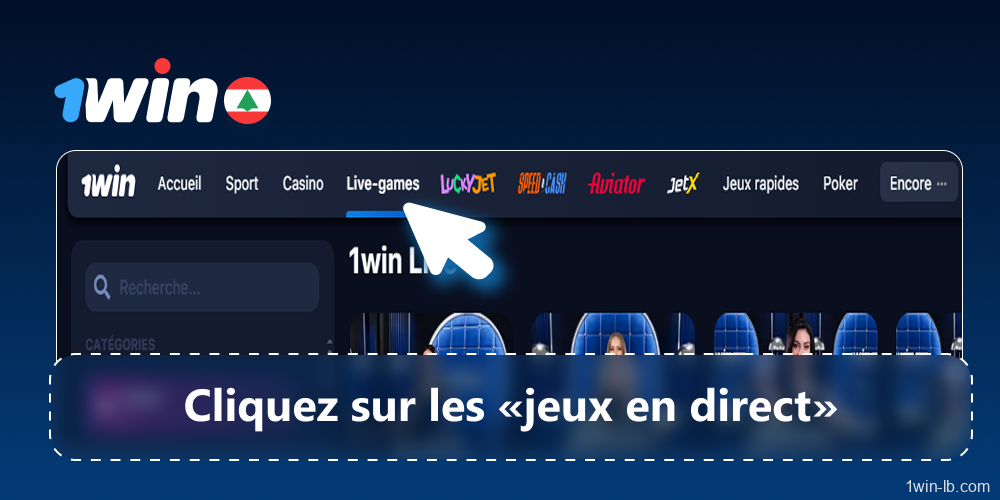Sélectionnez « Jeux en direct » sur la page d'accueil