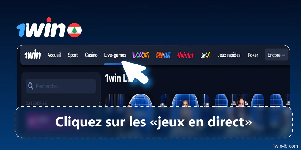 Sélectionnez « Jeux en direct » sur la page d'accueil