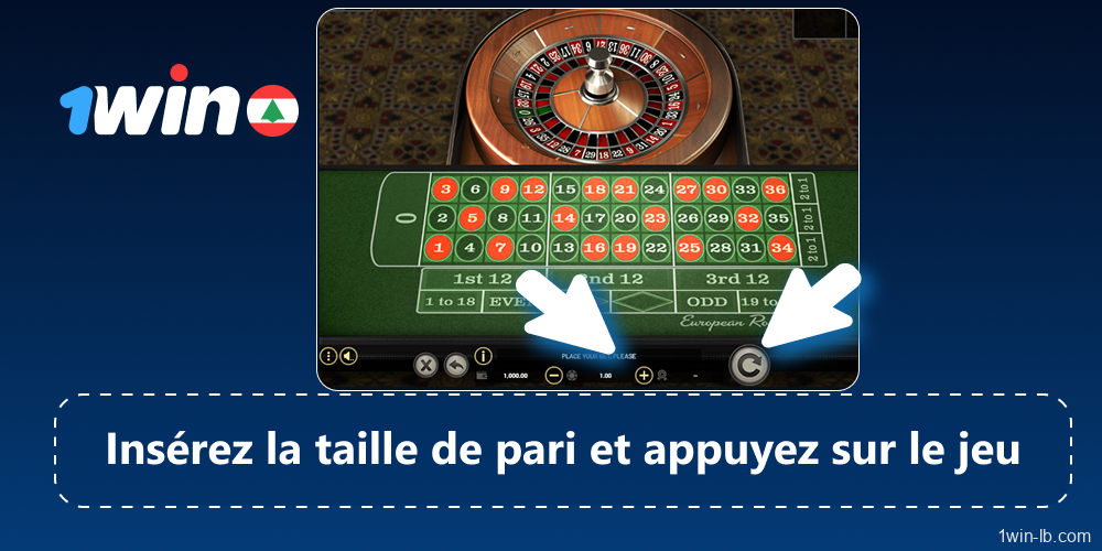 Définissez le montant de votre mise et confirmez