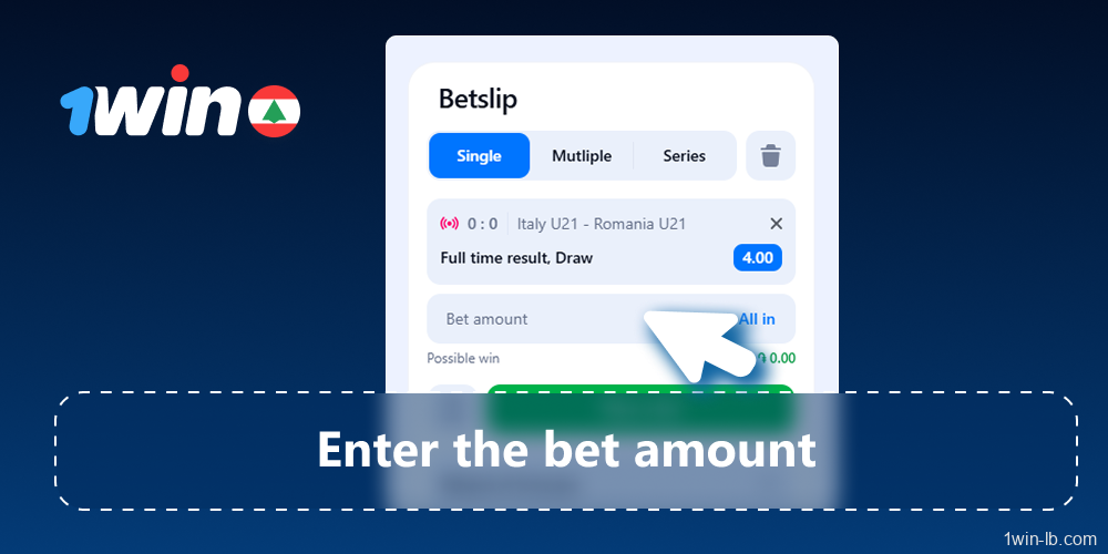 Add bets to slip and enter stake
