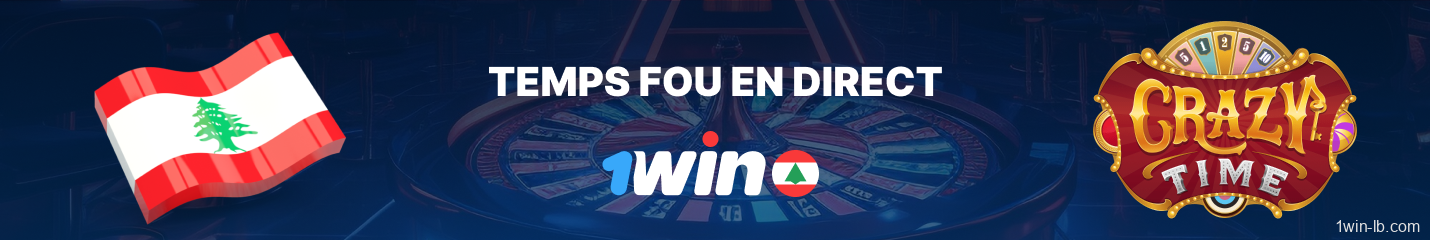 Jouez au Crazy Time en direct sur 1Win Liban