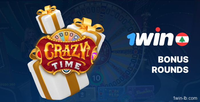 Bonus rounds in Crazy Time on 1Win
