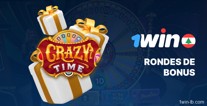 Tours bonus dans Crazy Time sur 1Win
