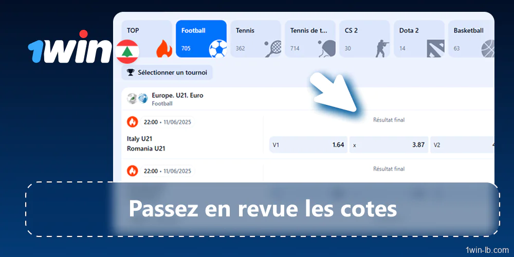 Consultez les cotes et les marchés