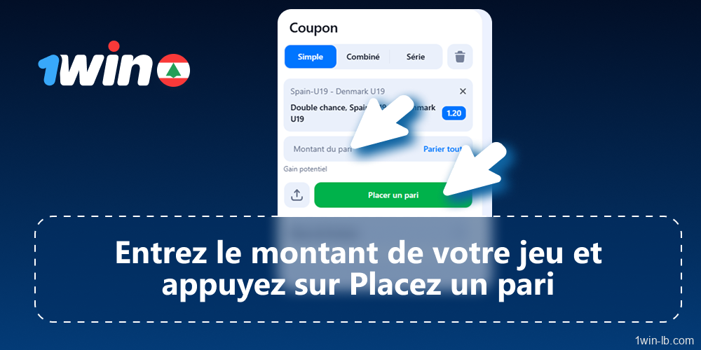 Confirmez et placez votre pari