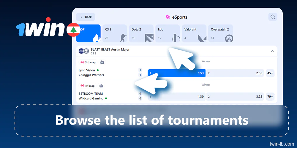 Browse events and leagues