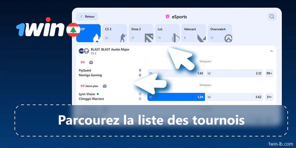 Parcourir les événements et les ligues