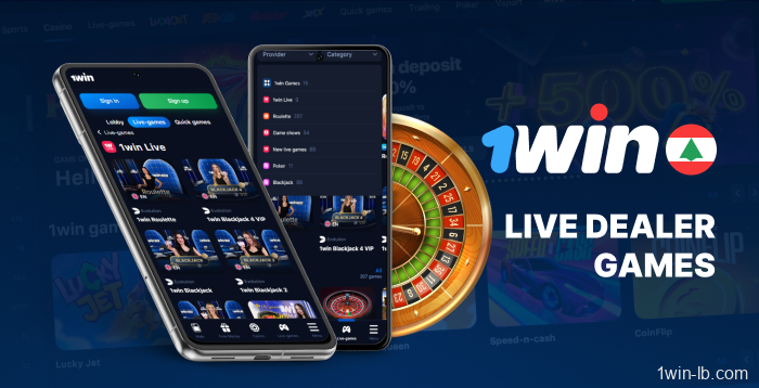 Live dealer games accessible on 1Win mobile