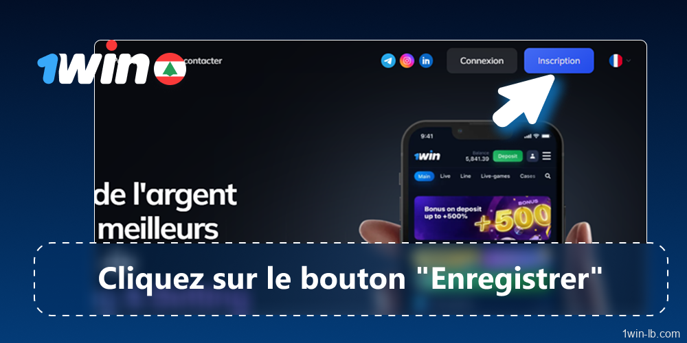 Cliquez sur S'inscrire