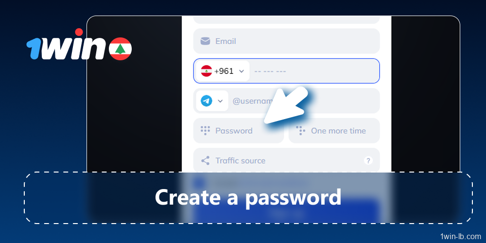 Create and confirm password