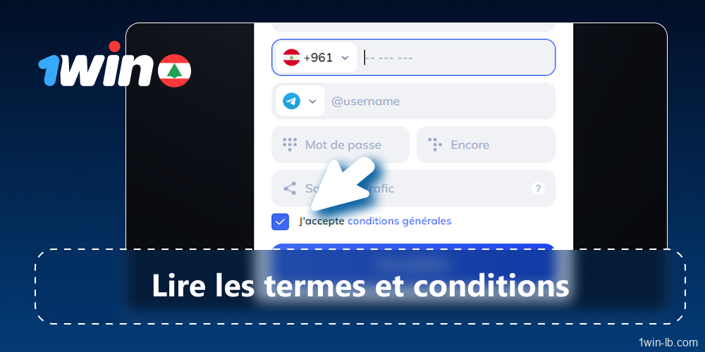 Acceptez les conditions générales