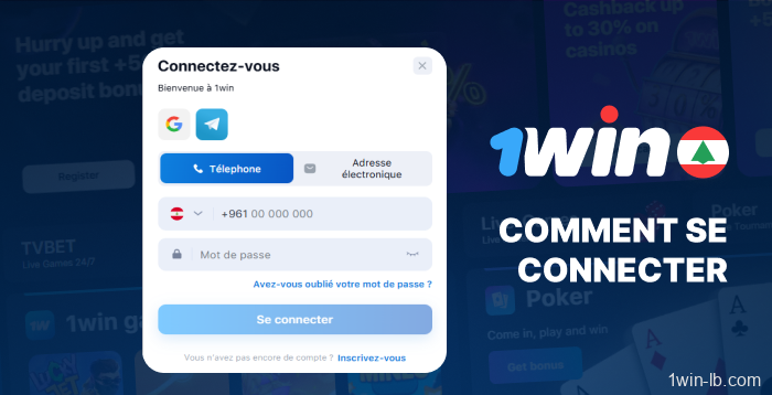 Comment se connecter à 1Win Liban