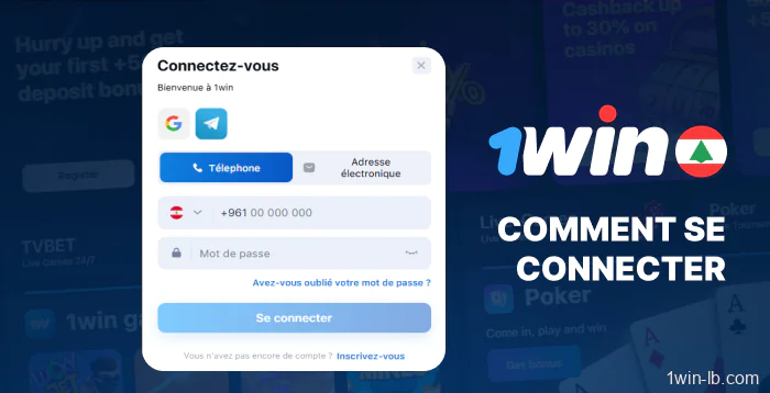 Comment se connecter à 1Win Liban