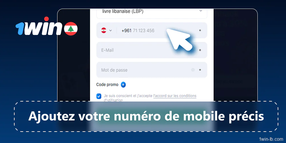 Saisir un numéro de téléphone libanais