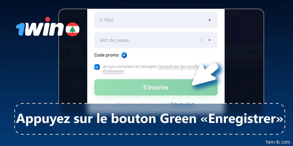 Cliquez sur « S'inscrire » pour terminer