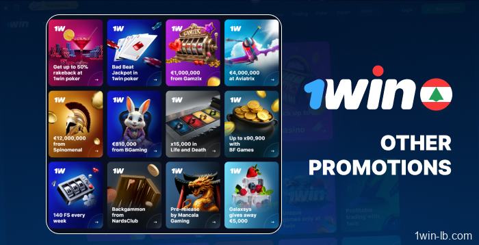 More ongoing deals for 1Win Lebanon players
