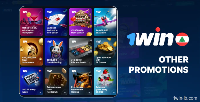 More ongoing deals for 1Win Lebanon players