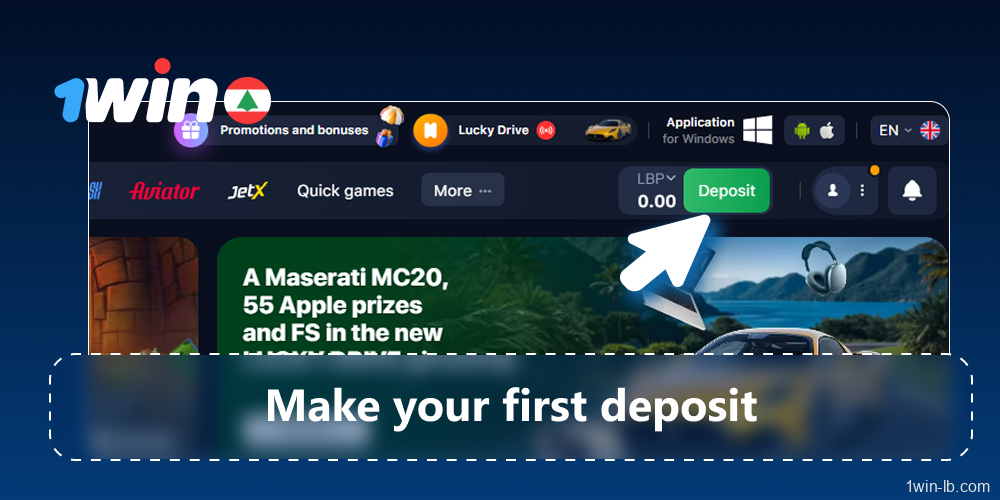 Fund your 1Win account to receive bonuses