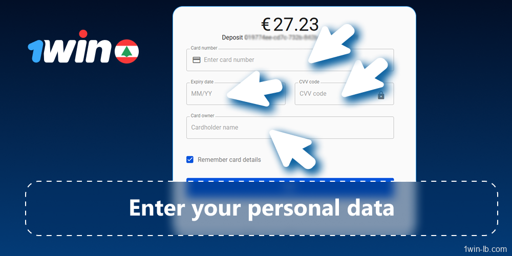 Submit your payment details as required by method