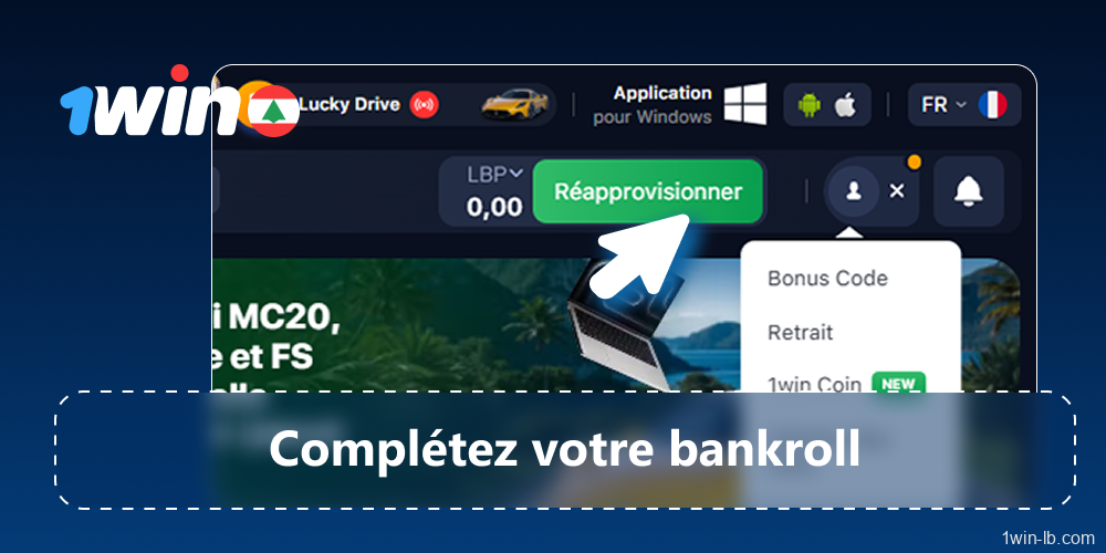 Déposez des fonds grâce aux méthodes 1Win disponibles