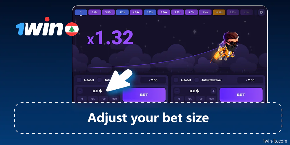 Set your bet and use auto options if needed