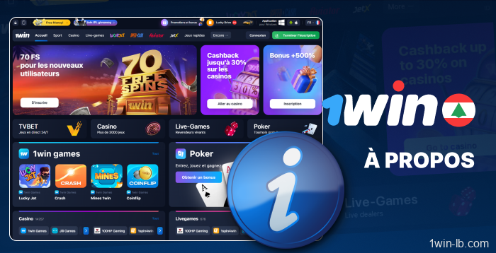 Informations sur les services 1Win pour les joueurs libanais