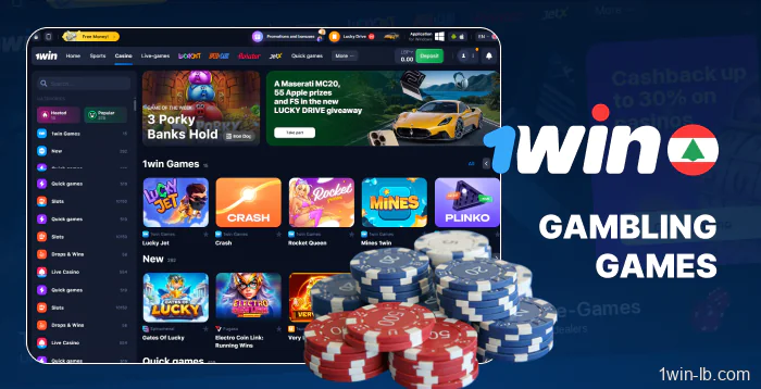 Variety of betting games offered on 1Win Lebanon