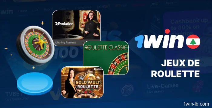 Options de roulette au casino 1Win Liban