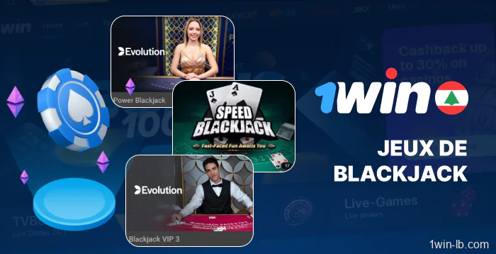 Variantes de blackjack proposées sur la plateforme 1Win