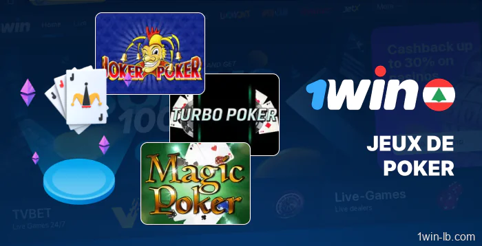 Types de jeux de poker disponibles sur 1Win Liban
