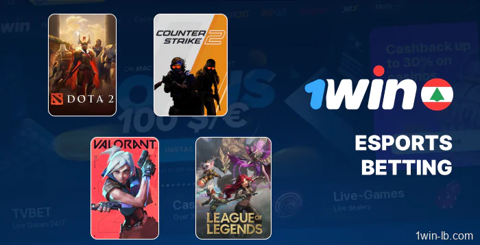 Esports betting features at 1Win Lebanon