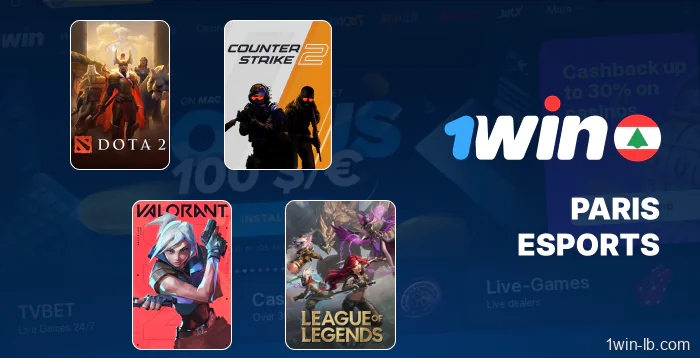 Fonctionnalités des paris e-sport sur 1Win Liban