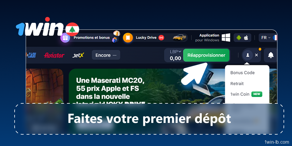 Approvisionnez votre compte 1Win pour recevoir des bonus