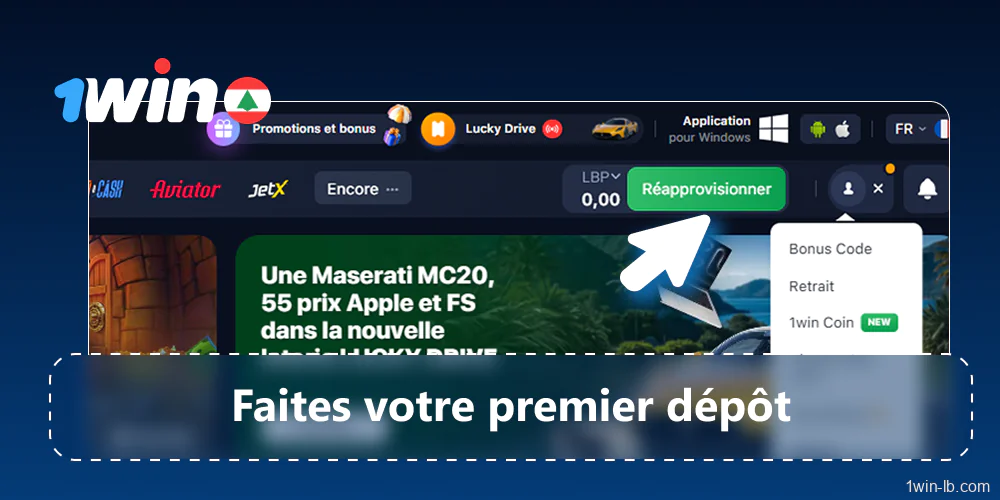Approvisionnez votre compte 1Win pour recevoir des bonus